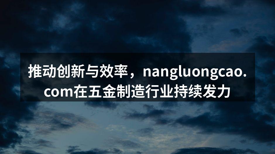 推动创新与效率,nangluongcao.com在五金制造行业持续发力