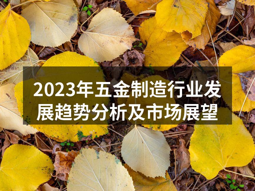 2023年五金制造行业发展趋势分析及市场展望